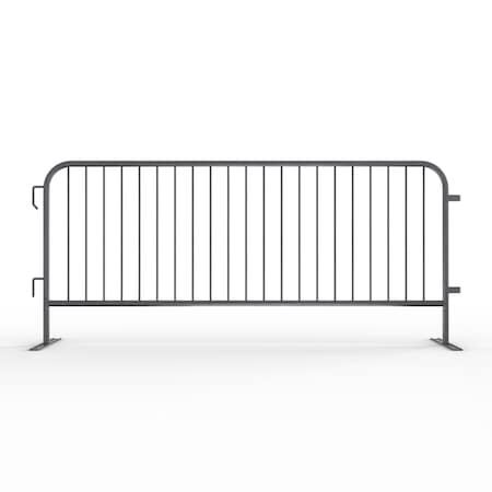 Angry Bull Barricades Steel Barricade, Zinc coated pre-galvanized steel, 44 in. Height, 8.5 ft. Length, 34 lb., Silver AC-LX85-FL-ZC